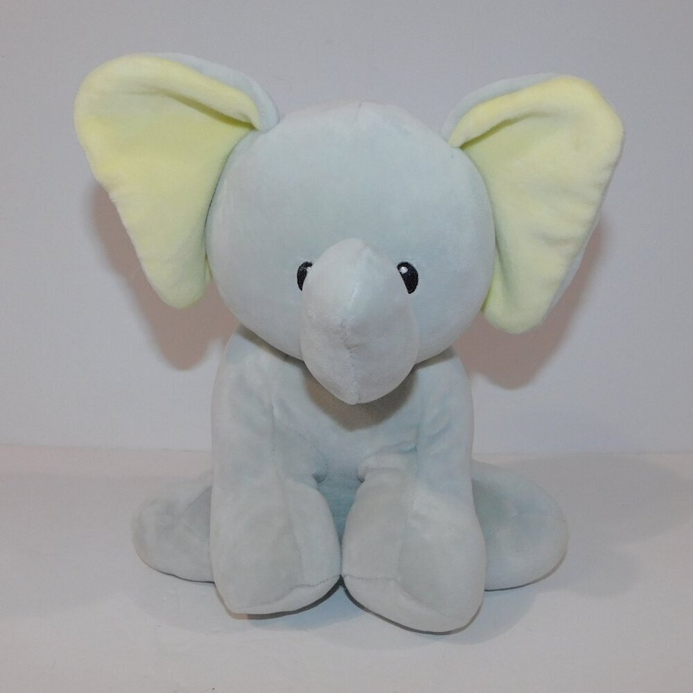 9" Ty Baby Bubbles Gray Yellow Elephant Stuffed Plush Medium Toy 2017